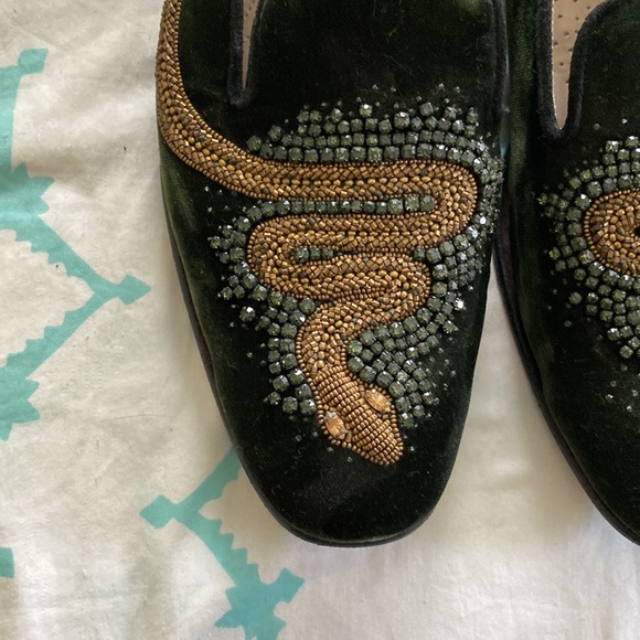 Donald & Lisa Pliner signature velvet snake beaded loafer size 11 - Picture 3 of 13